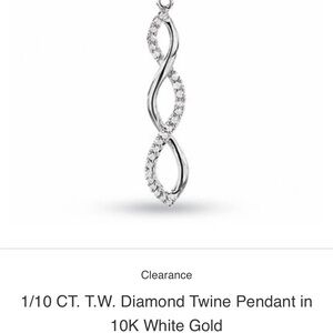 Zales Silver Infinity Diamond Necklace